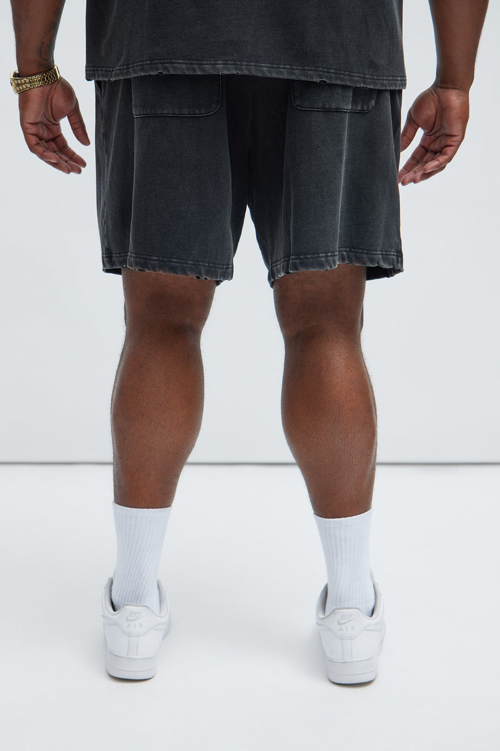 Tyson Heavy Wash Relaxed Shorts - Black Wash