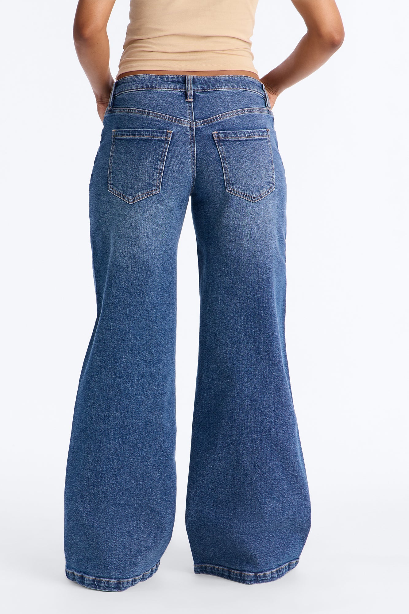 Southie Stretch Wide Leg Jeans - Dark Wash