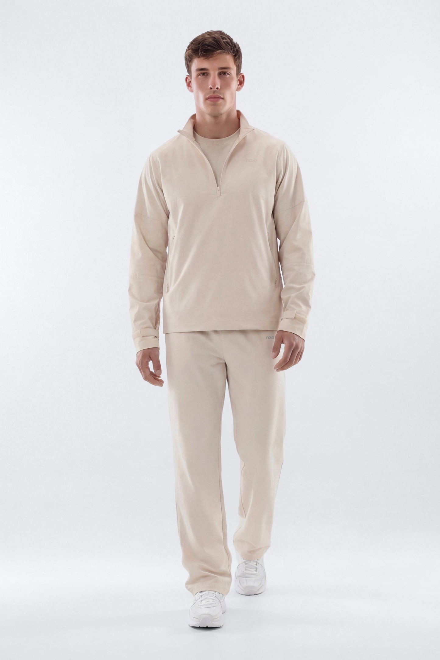 ActiveNylon™ Half Zip Pullover Jacket - Oat Milk