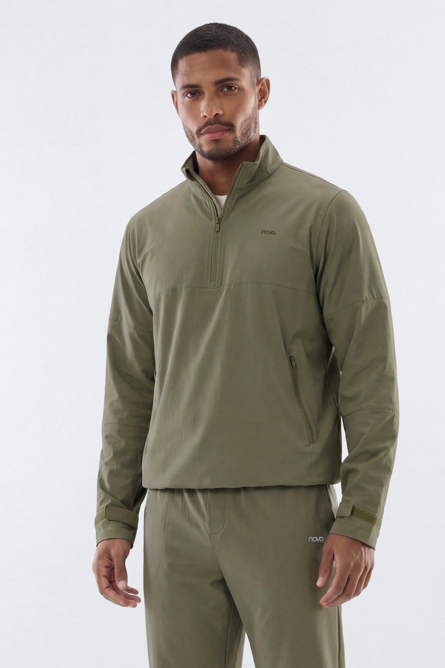 ActiveNylon™ Half Zip Pullover Jacket - Moss