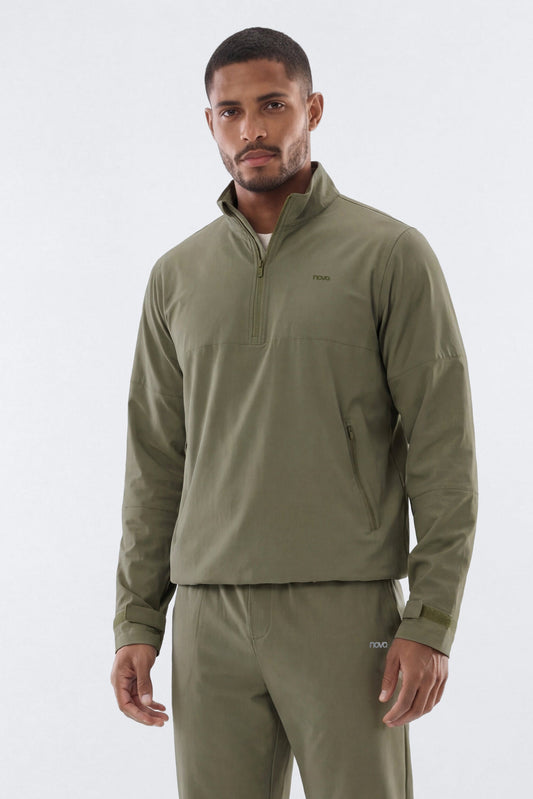 ActiveNylon™ Half Zip Pullover Jacket - Moss