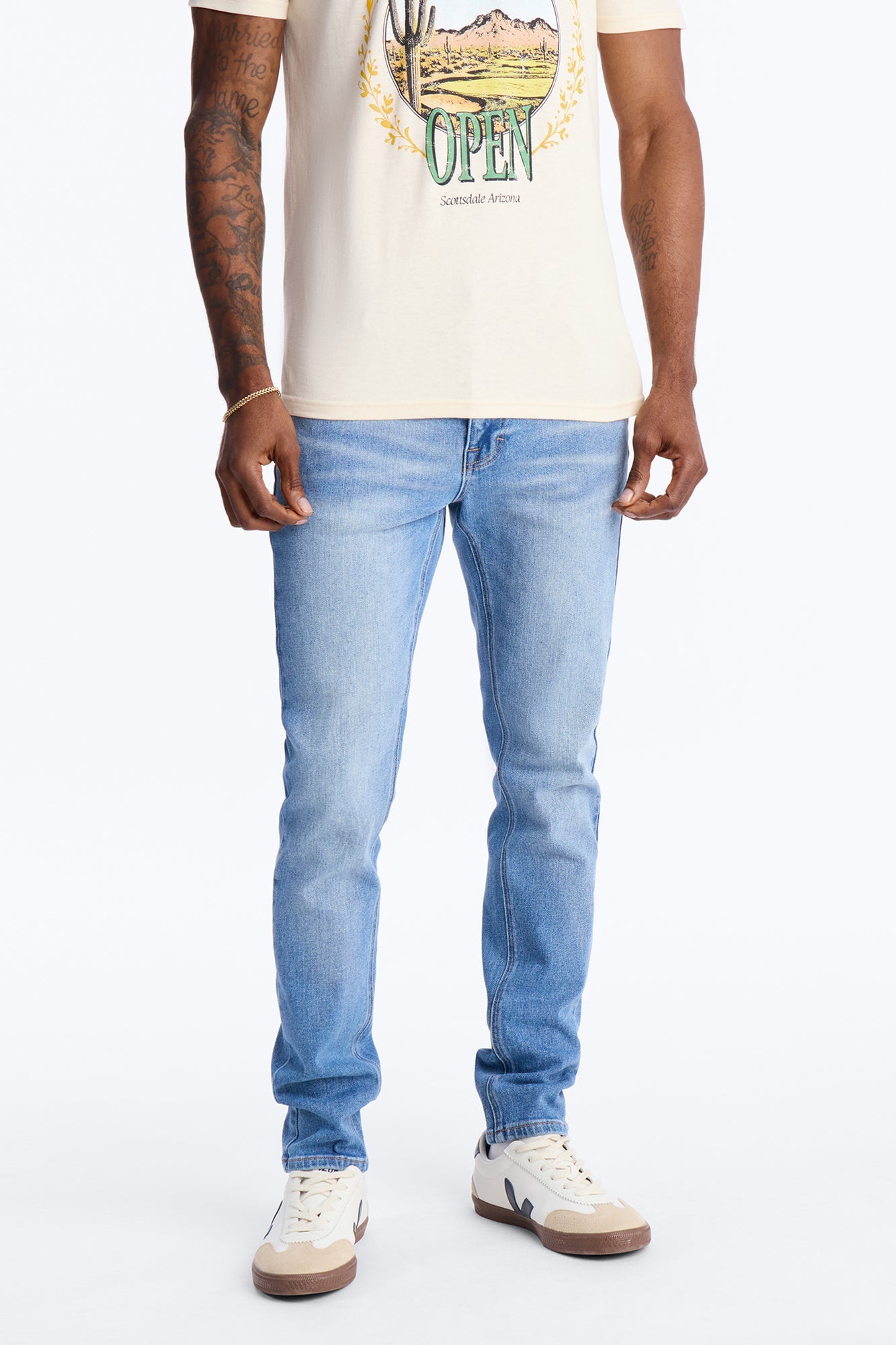 Essential Skinny Stretch Jean - Medium Blue Wash
