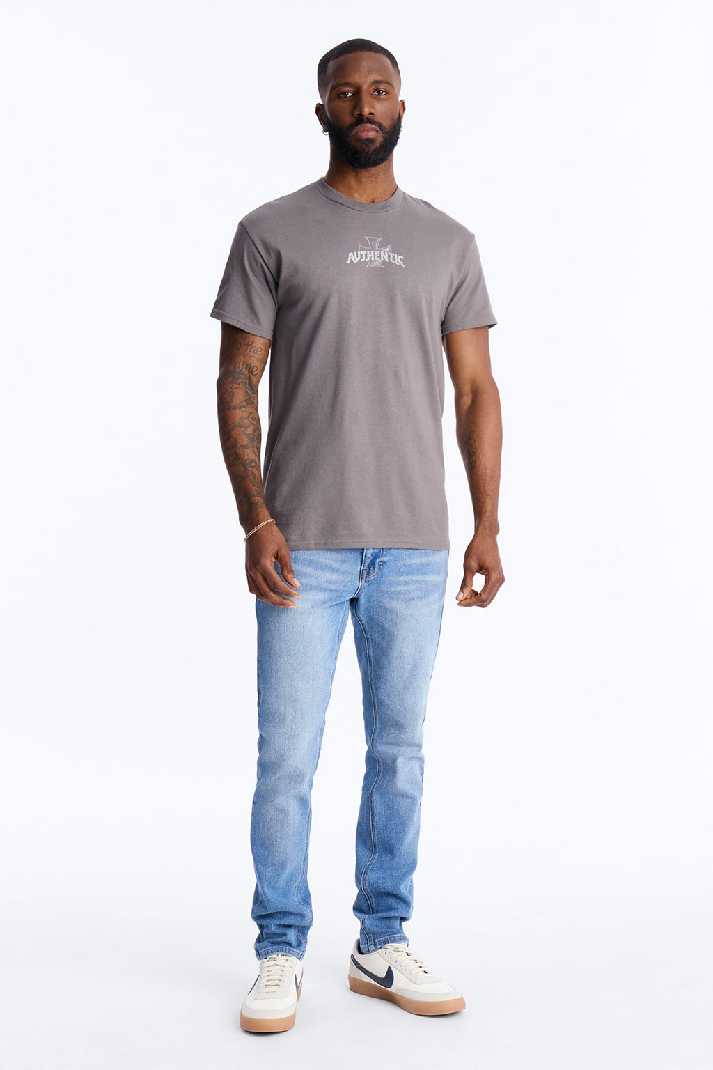 Authentic Vibes Short Sleeve Tee - Charcoal