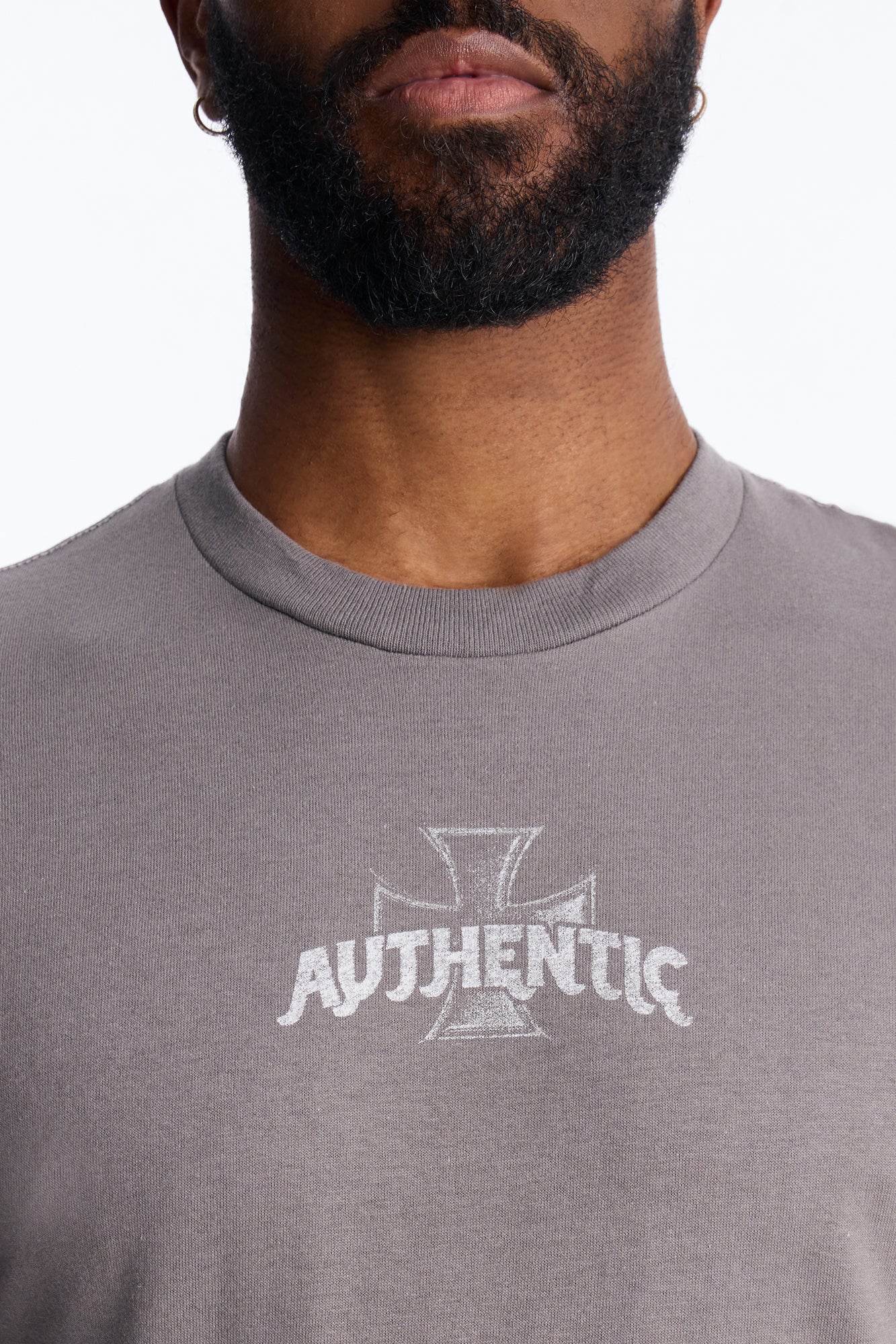 Authentic Vibes Short Sleeve Tee - Charcoal