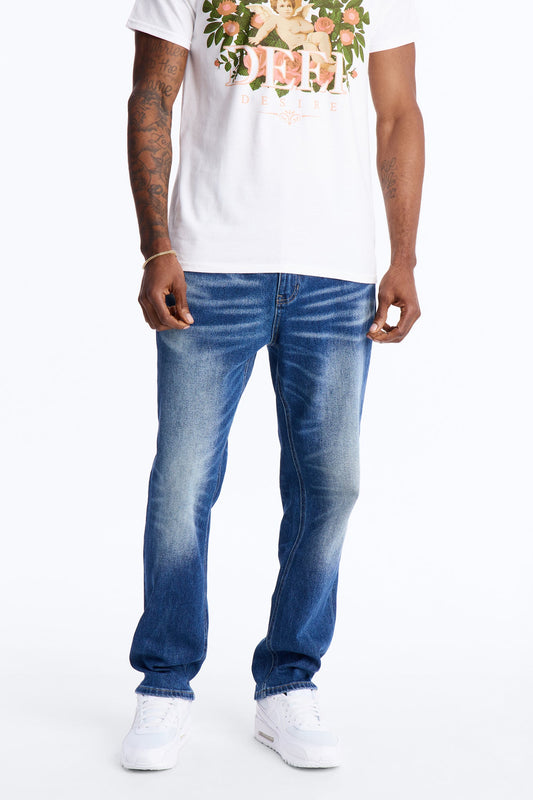 With It Slim Jeans - Medium Blue Wash
