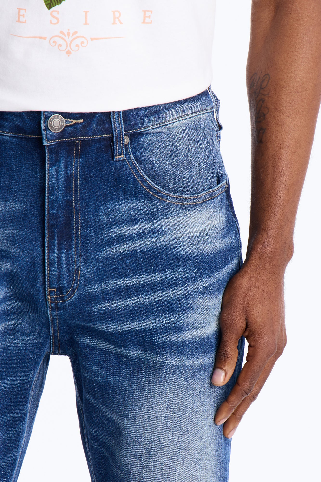With It Slim Jeans - Medium Blue Wash