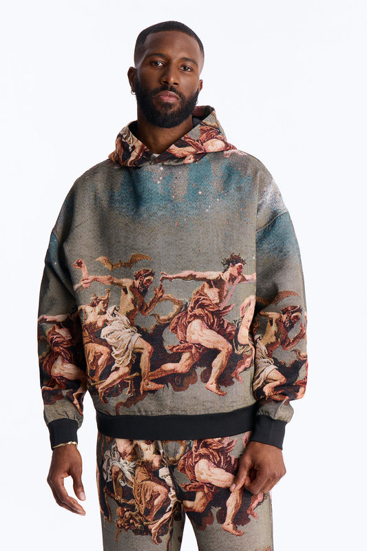 Snakes On The Plains Tapestry Oversized Hoodie - Multi Color