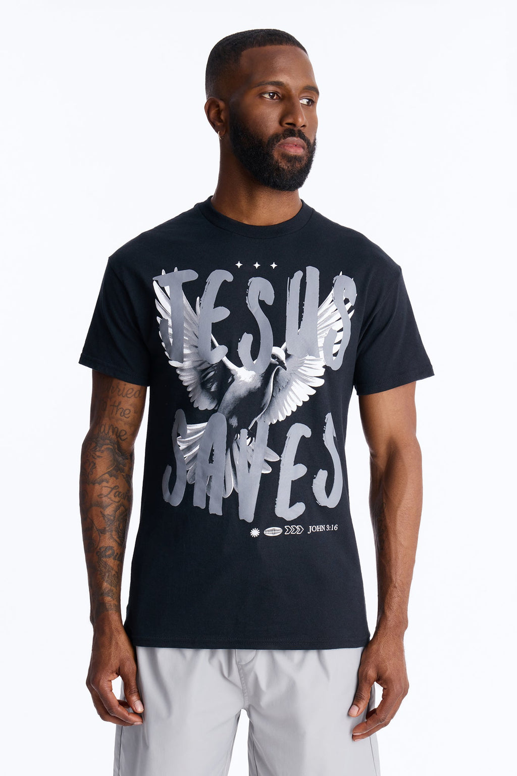 Jesus Saves Repent Short Sleeve Tee - Black