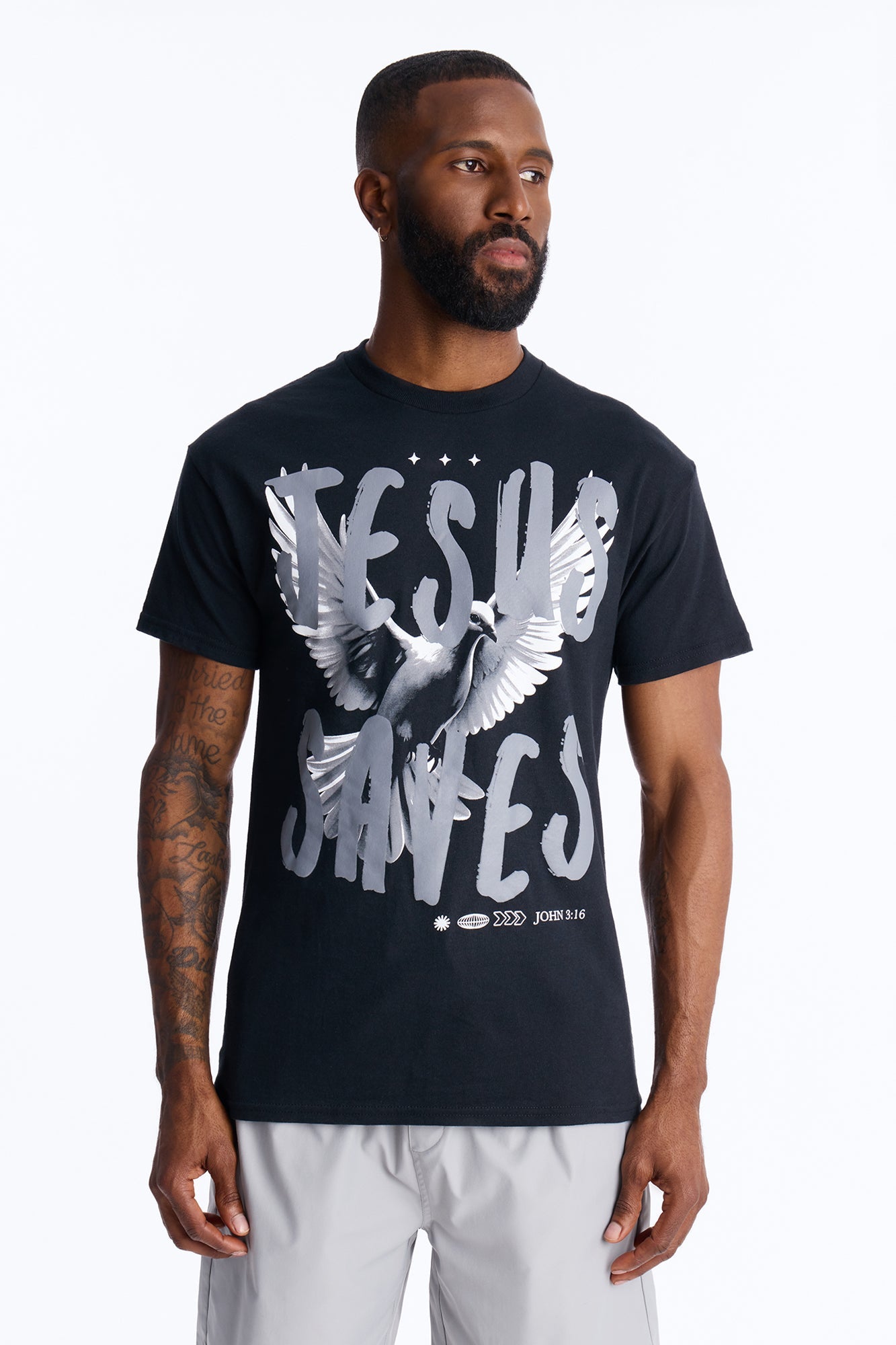 Jesus Saves Repent Short Sleeve Tee - Black