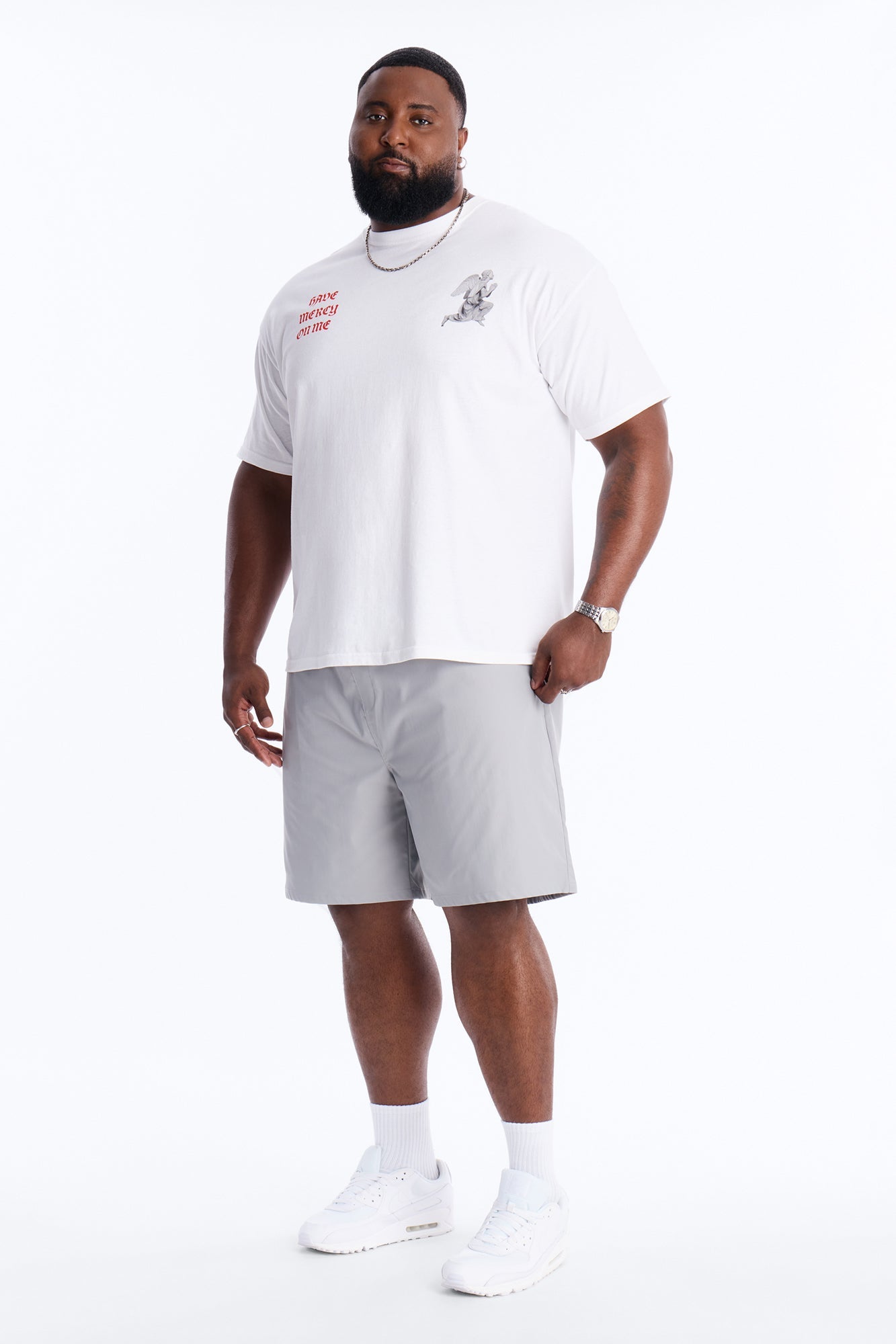 Pray For Me Angels Short Sleeve Tee - White