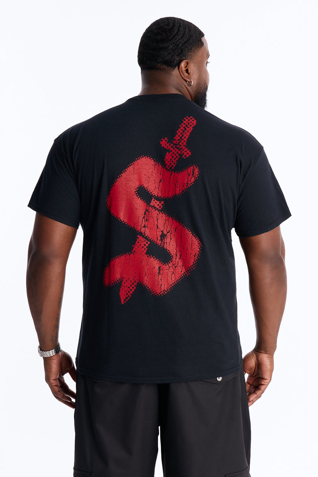 21 Savage Distressed Short Sleeve Tee - Black