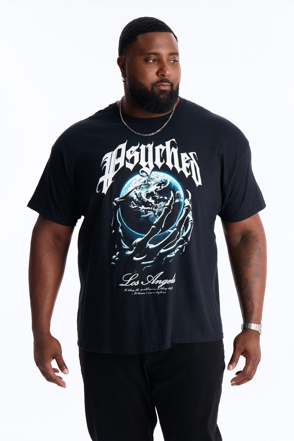 Psyched Worldwide Short Sleeve Tee - Black