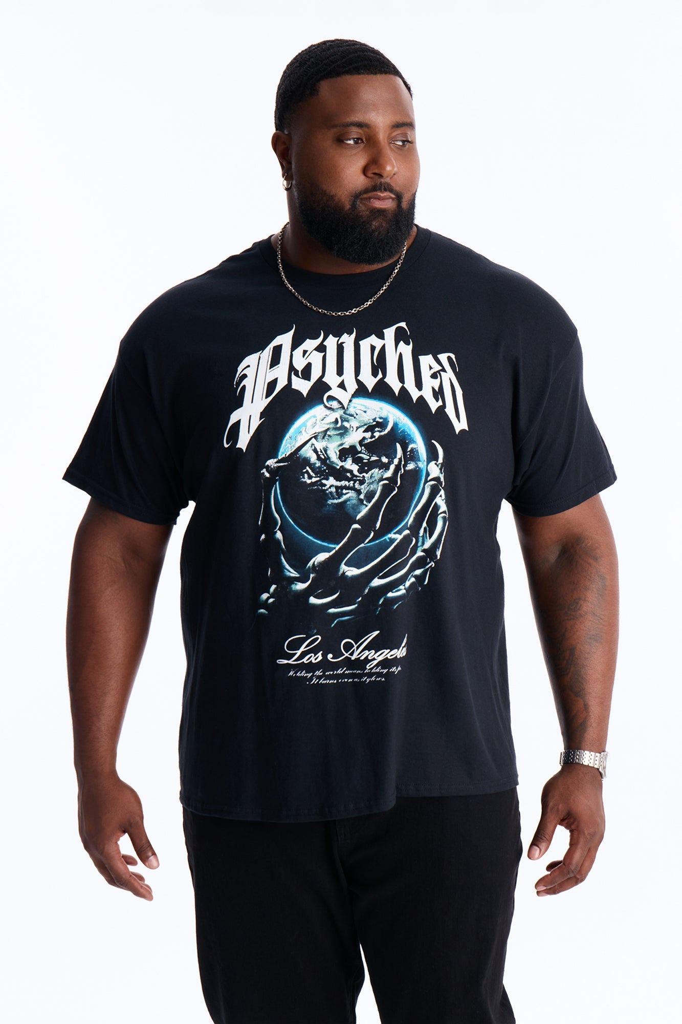 Psyched Worldwide Short Sleeve Tee - Black