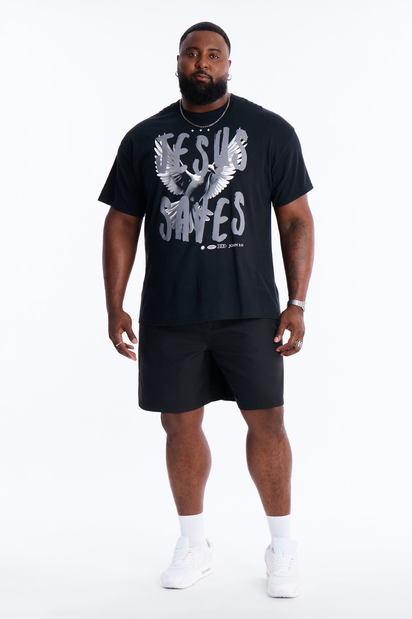 Jesus Saves Repent Short Sleeve Tee - Black