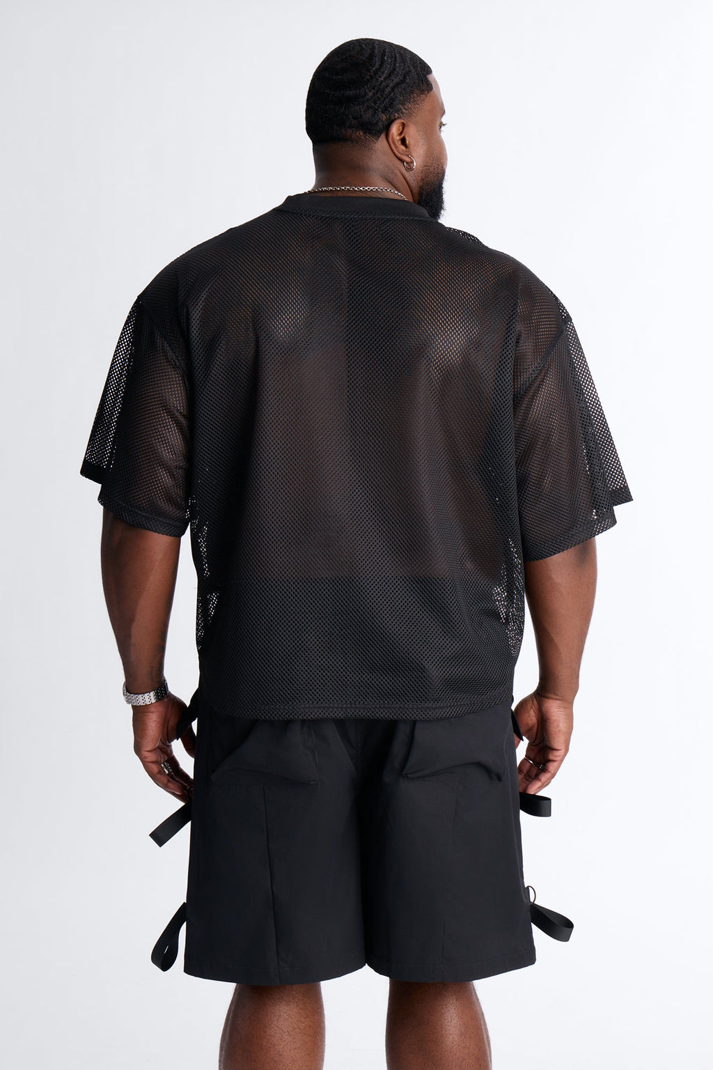 Soulmate Open Hole Mesh Top - Black