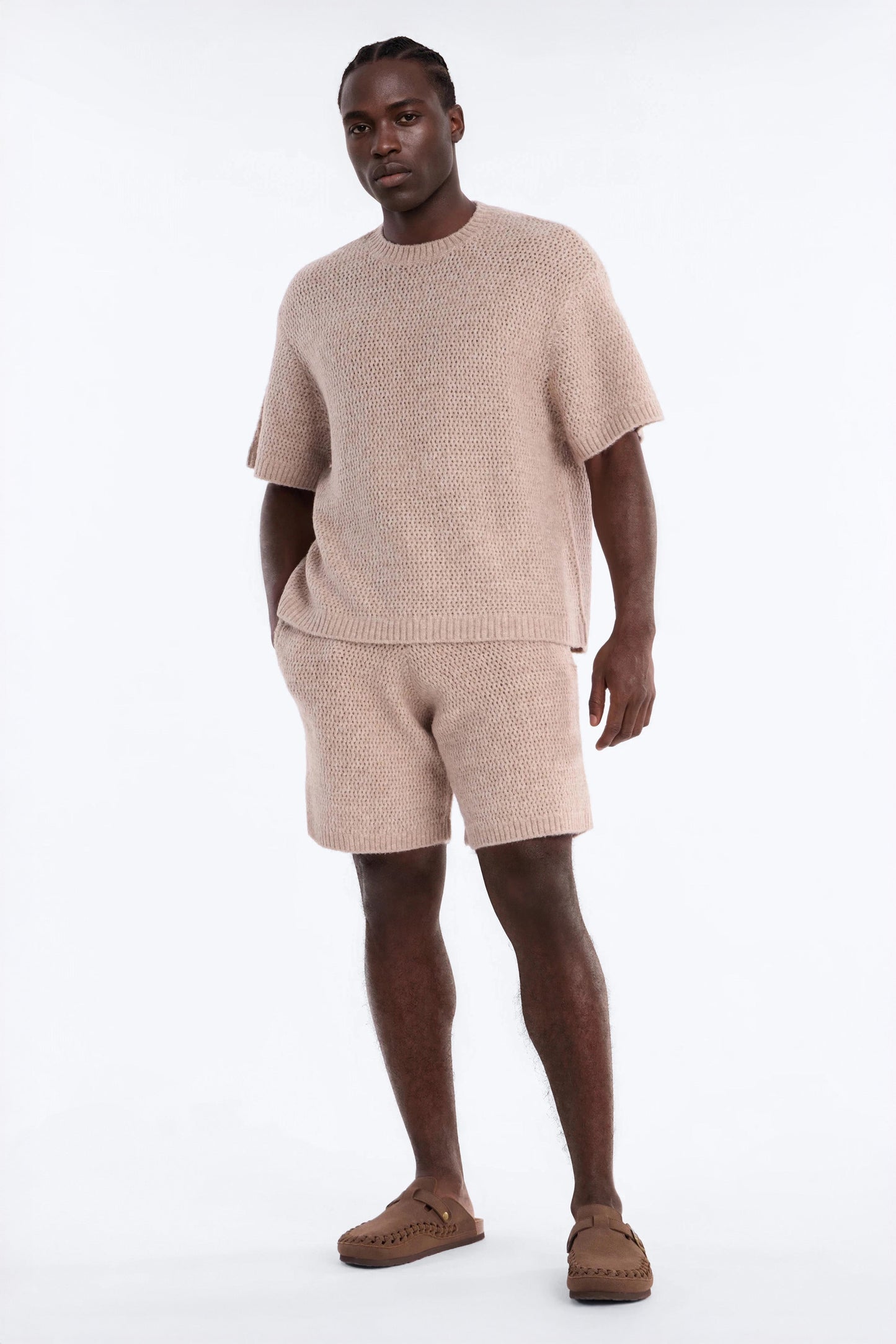 Relaxed Venice Sweater Short - Stone