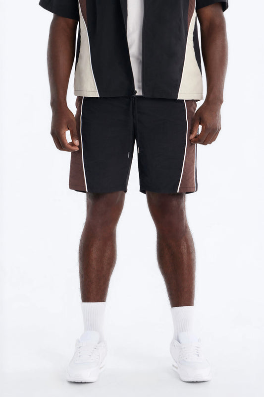 Relaxed Osaka Block Short - Black/Brown