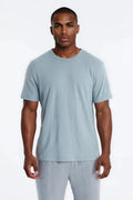 Bahamas Linen Crew Tee - Slate Blue