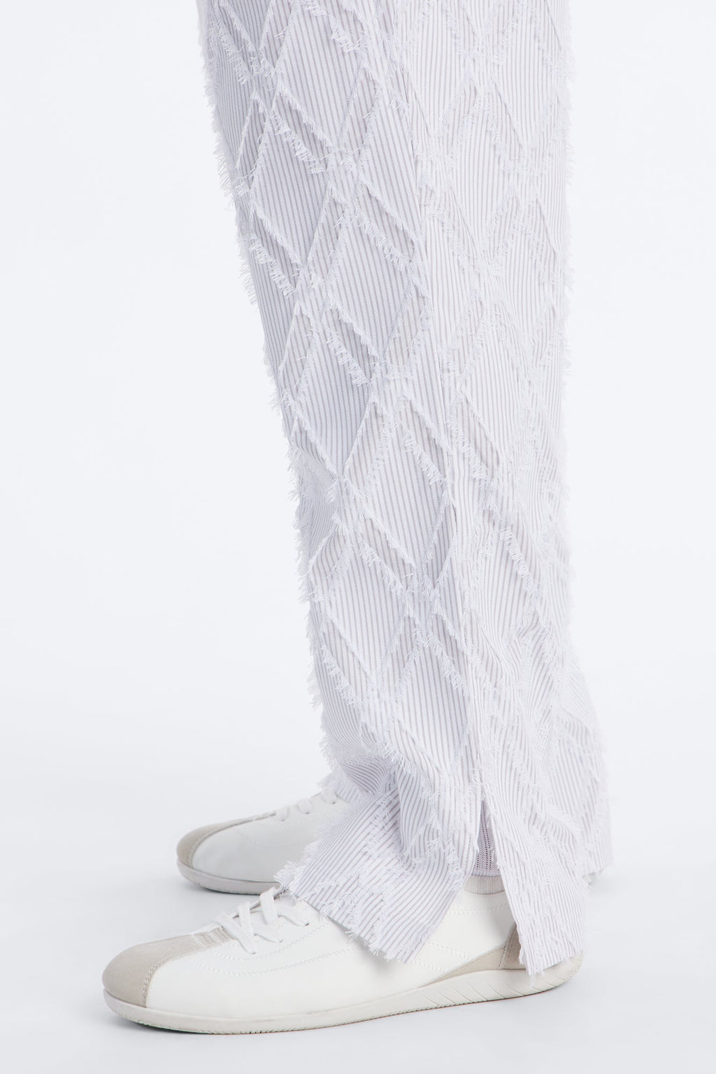 Straight Sahara Stripe Pant - White