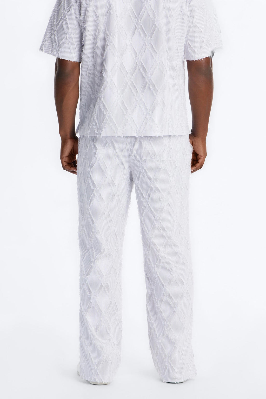 Straight Sahara Stripe Pant - White