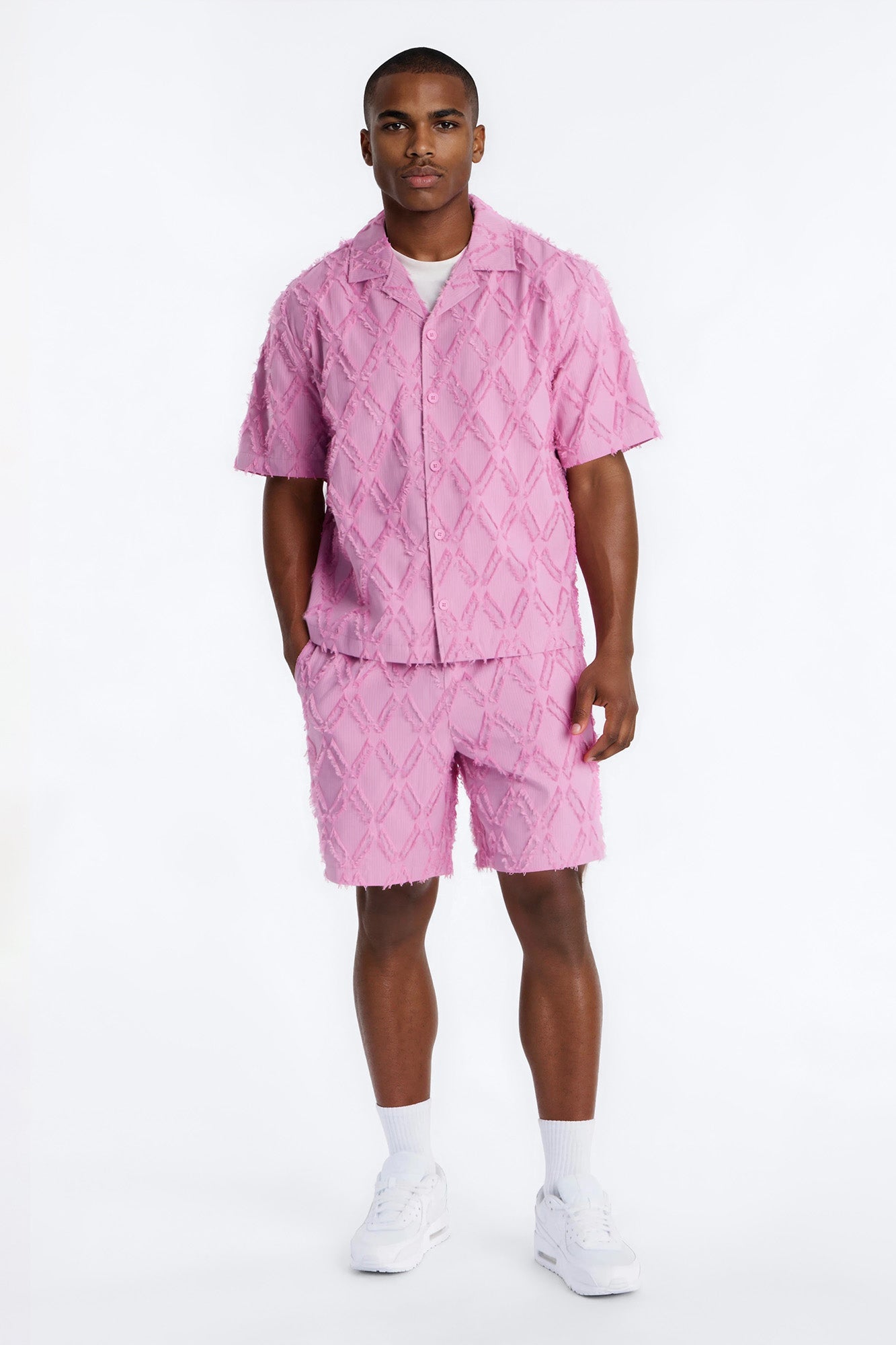 Relaxed Sahara Stripe Short - Mauve