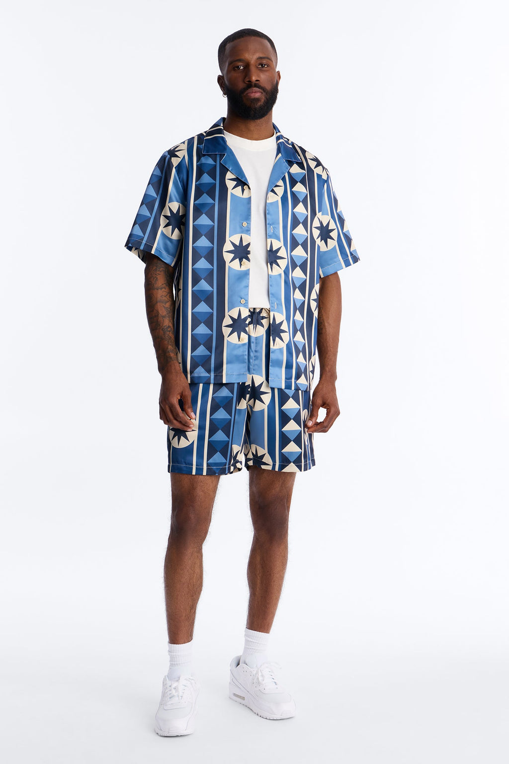 Toscana Geo Relaxed Short - Blue