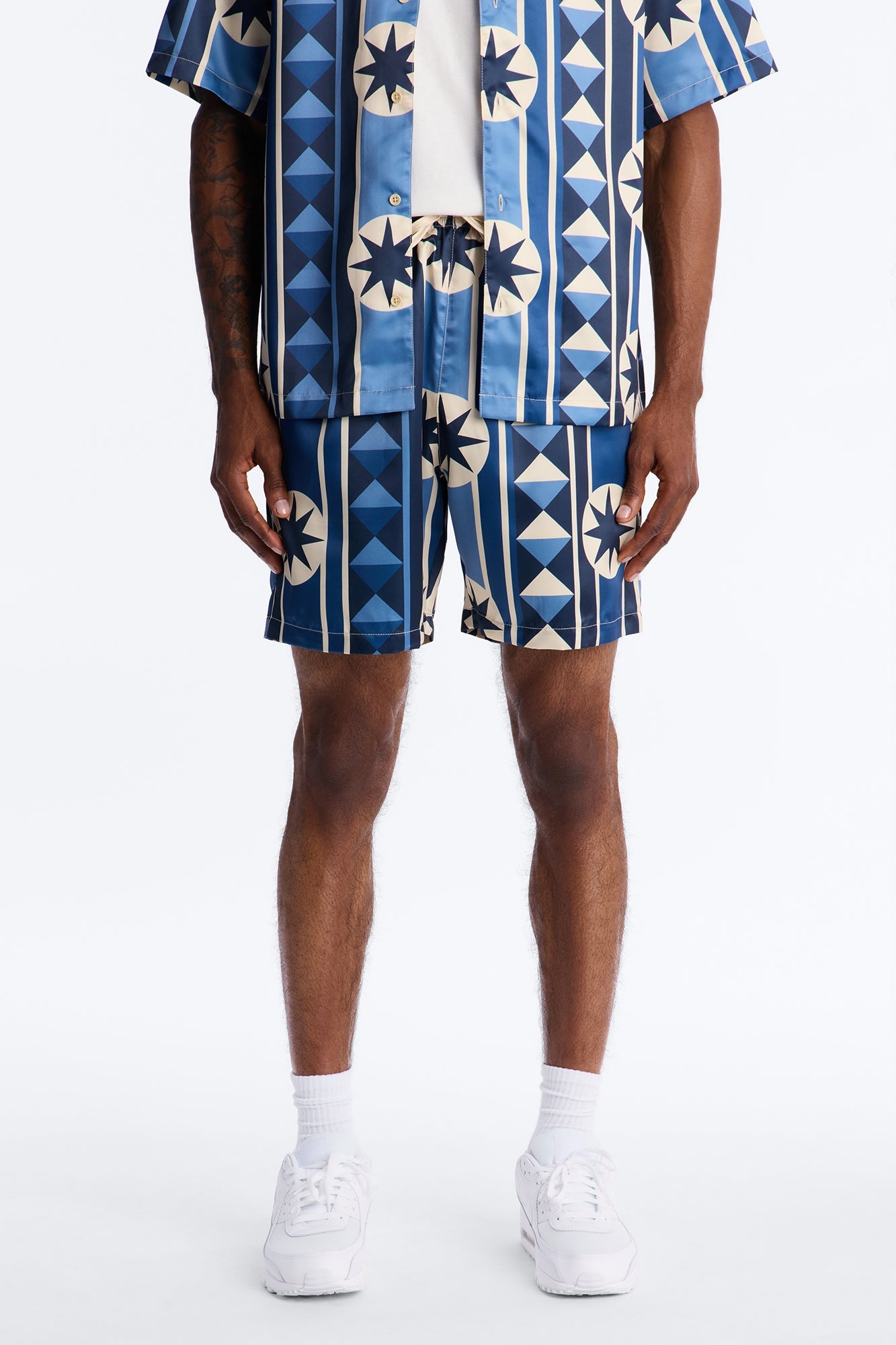 Toscana Geo Relaxed Short - Blue