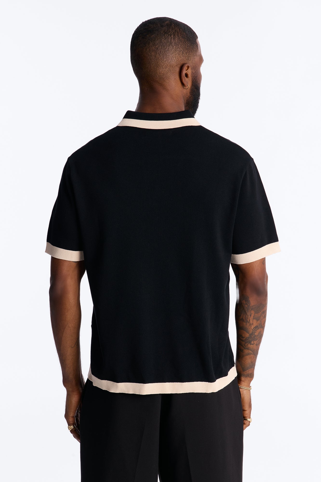 Rue Saint Johnny Collar Polo - Black