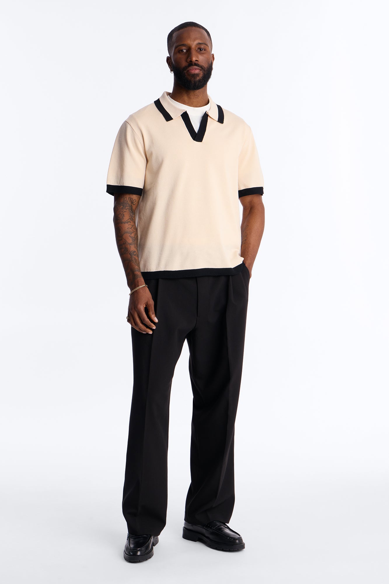 Rue Saint Johnny Collar Polo - Tan
