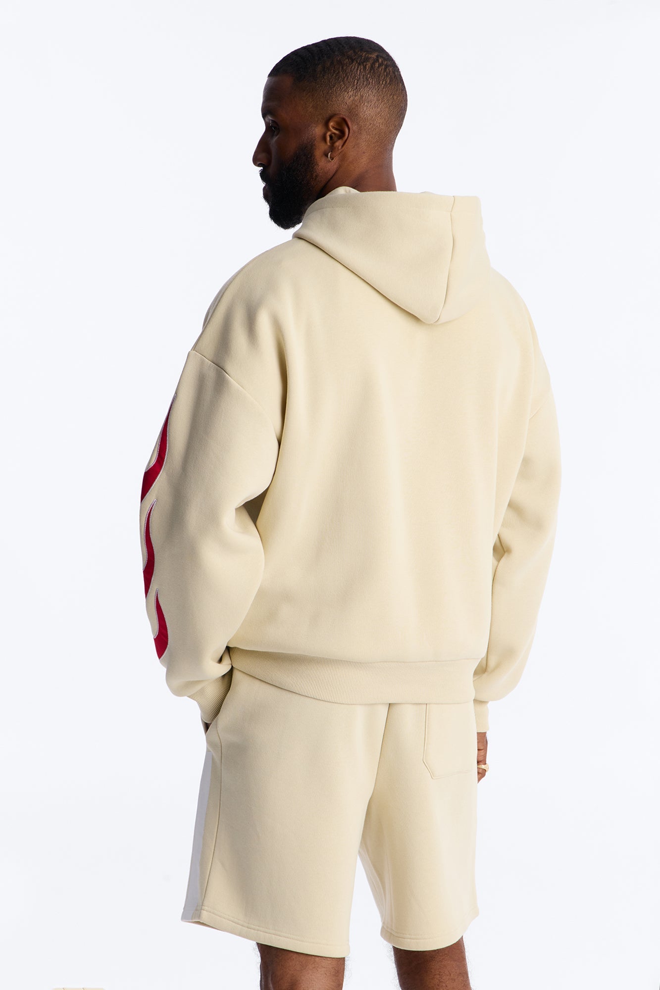 Scarface Embroidery Patch Hoodie - Khaki