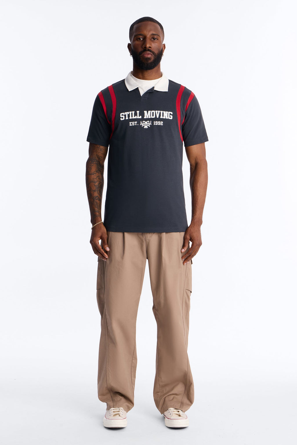 Relaxed Still Moving Polo - Black