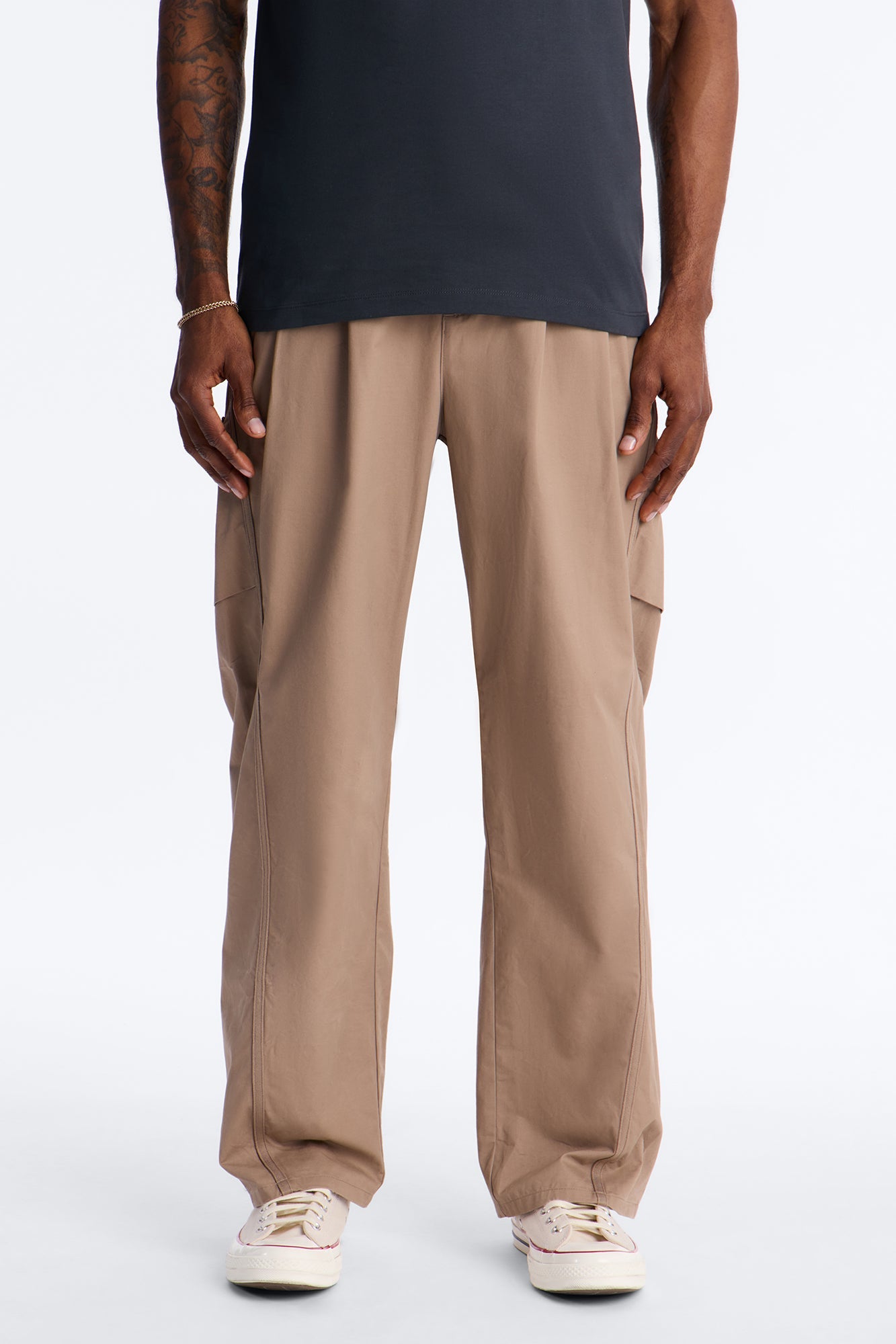 Barrel Accordion Pant - Brown
