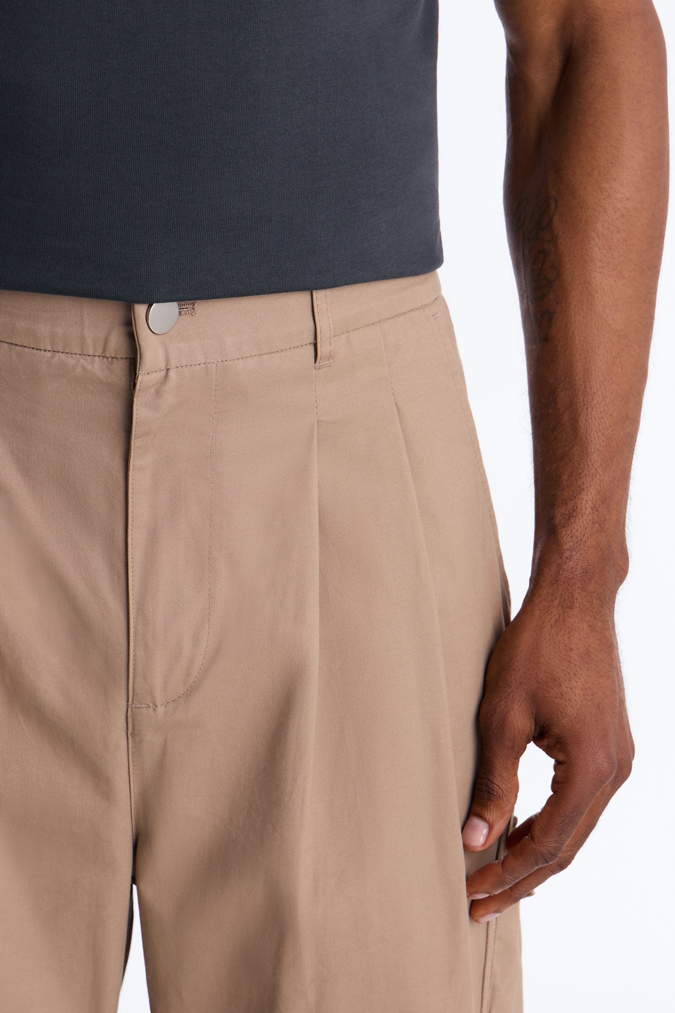 Barrel Accordion Pant - Brown