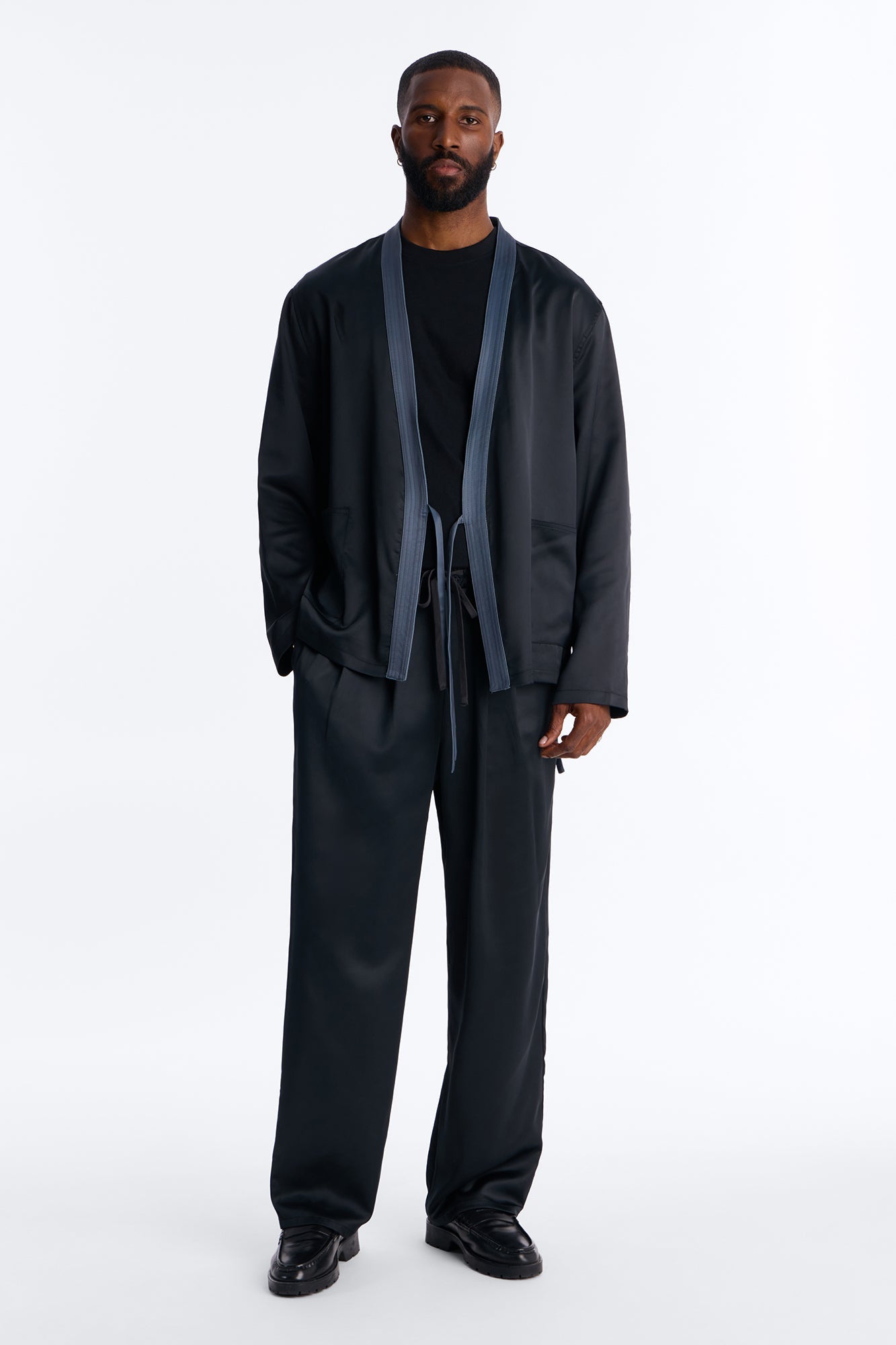 Liquid Shadow Wrap Jacket - Black