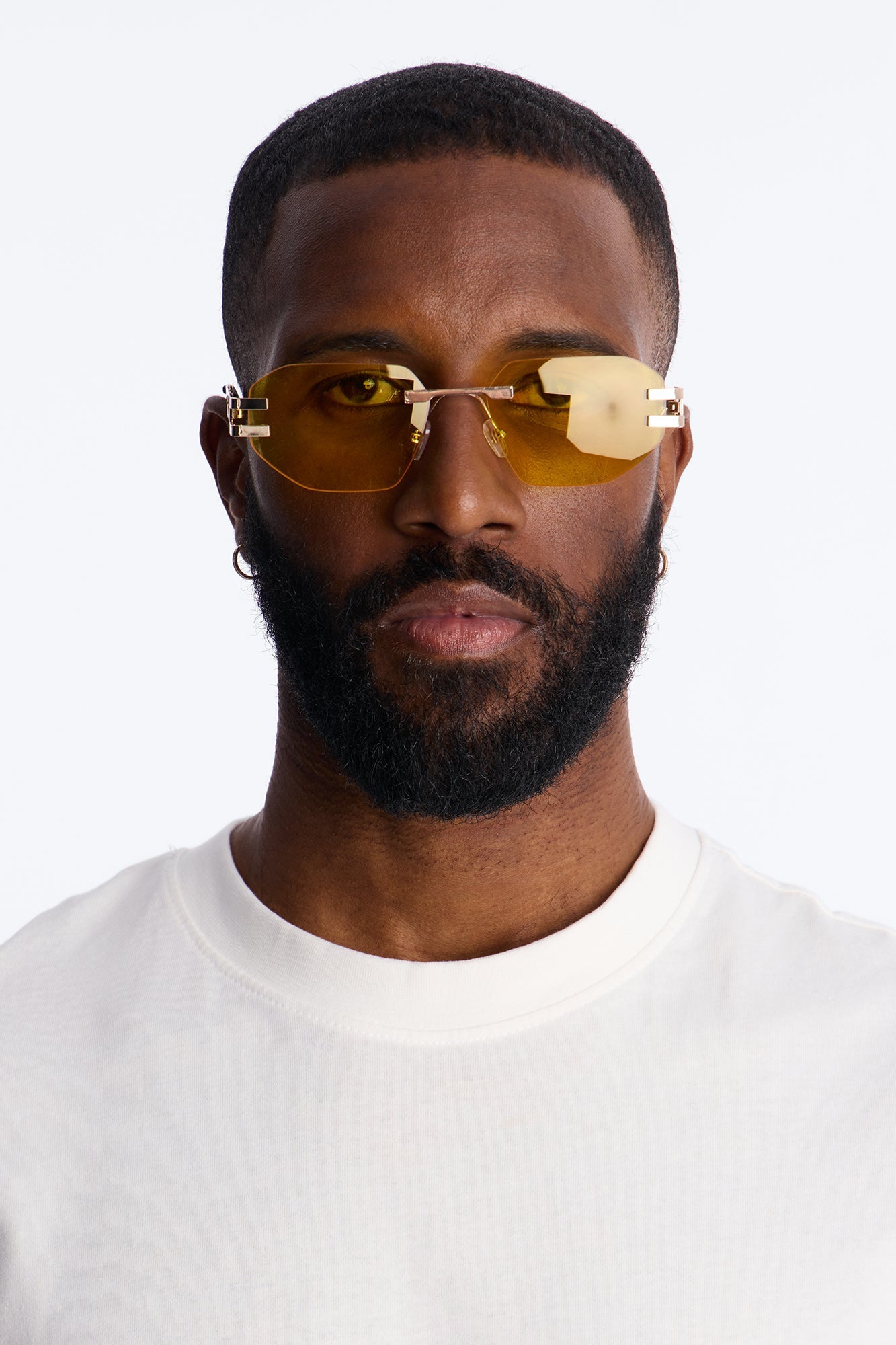 Statement Angular Sunglasses - Yellow