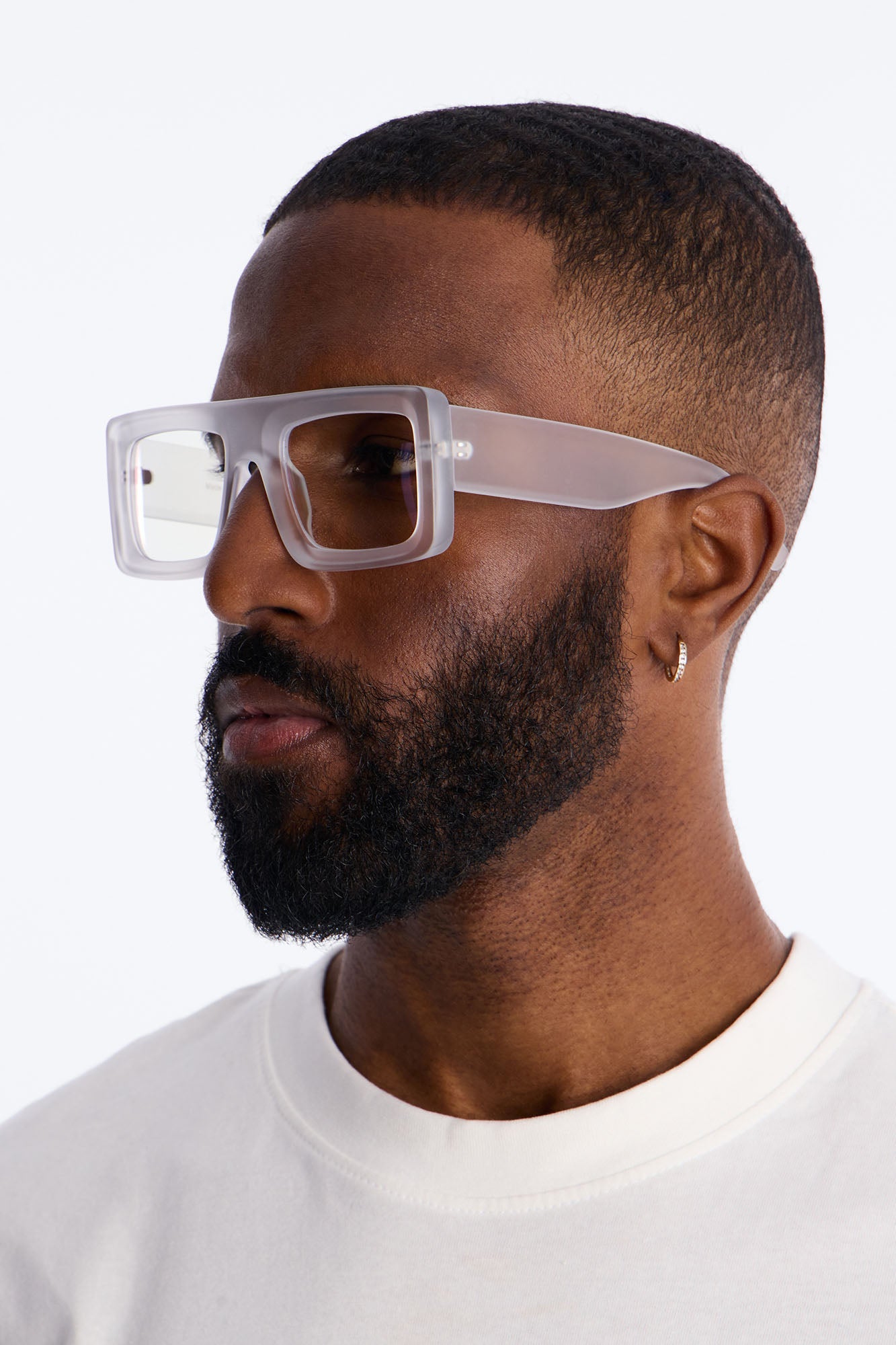 Prestige Matte Flat Top Sunglasses - Clear