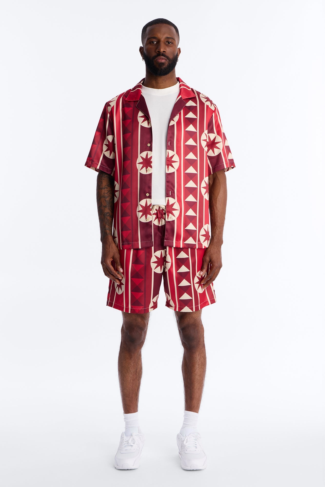 Toscana Geo Relaxed Short - Red