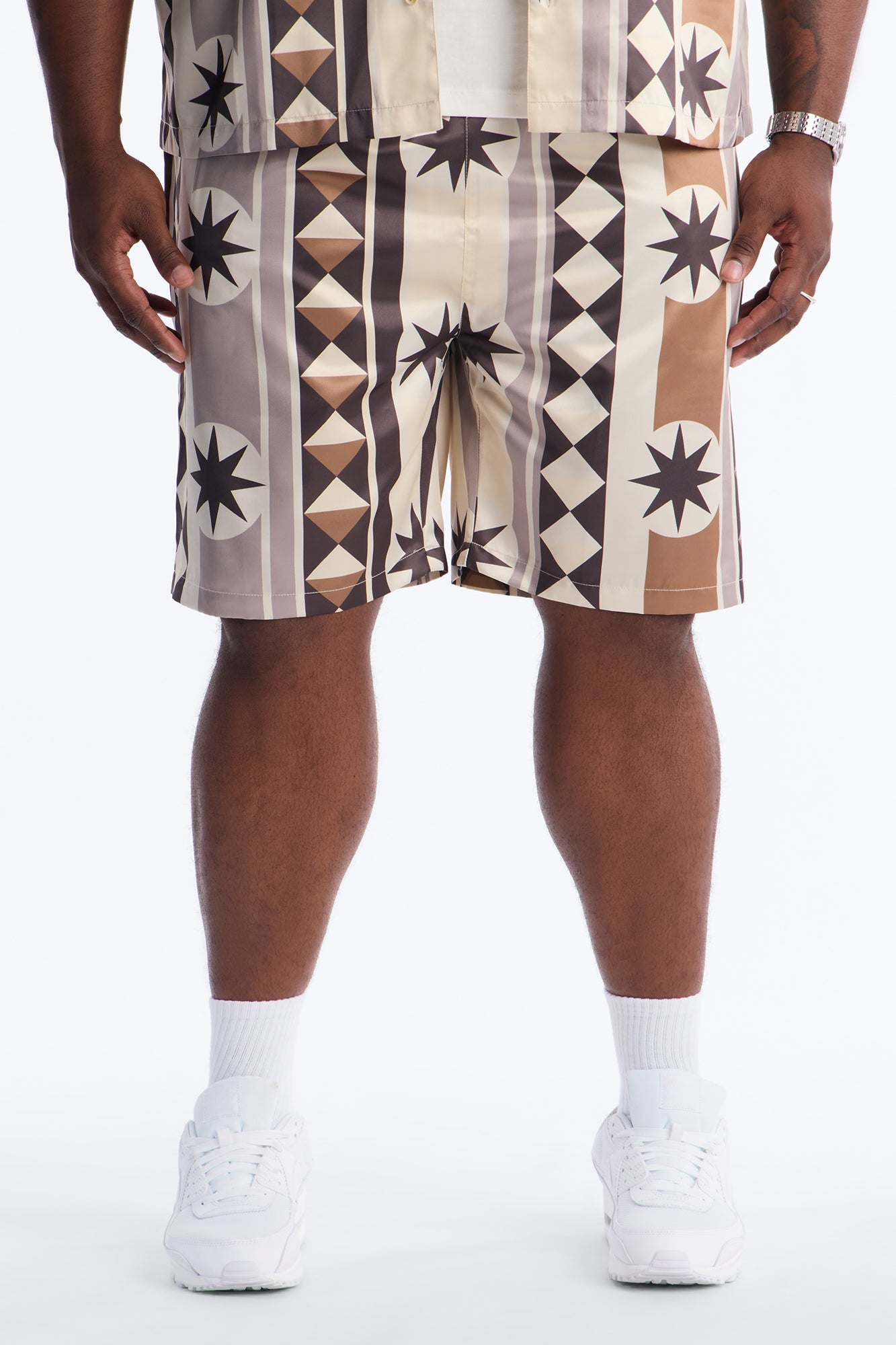 Toscana Geo Relaxed Short - Tan