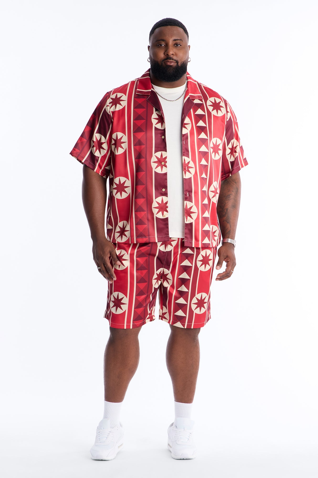Toscana Geo Relaxed Short - Red