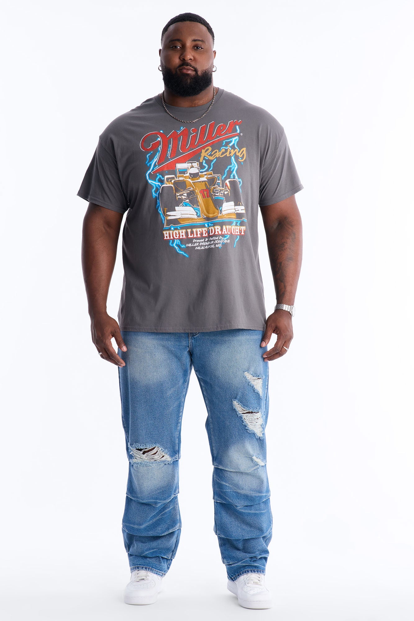 Miller Racing High Life Draught Short Sleeve Tee - Charcoal
