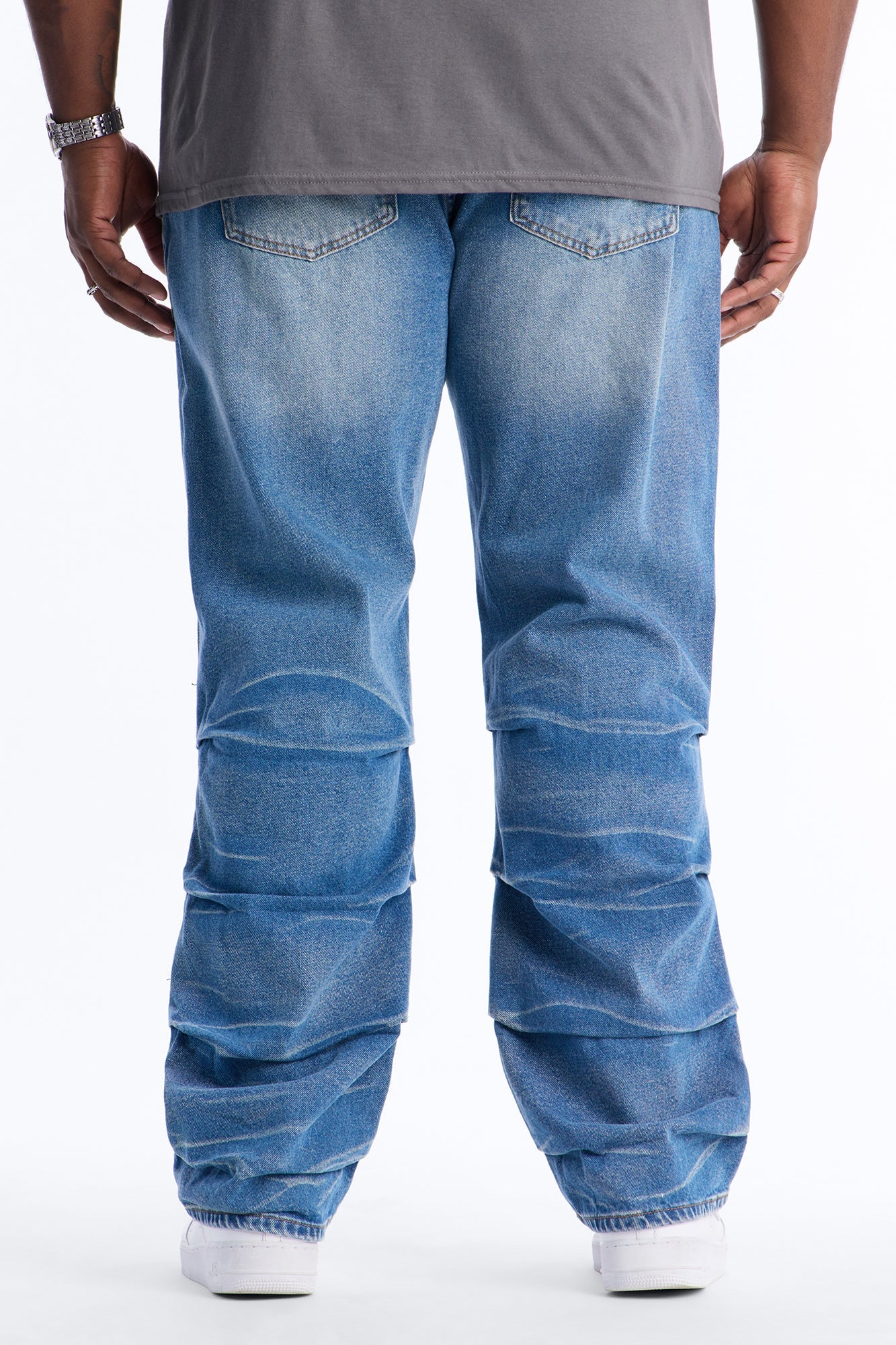 Straight Down The Street Ripped Jeans - Medium Blue Wash