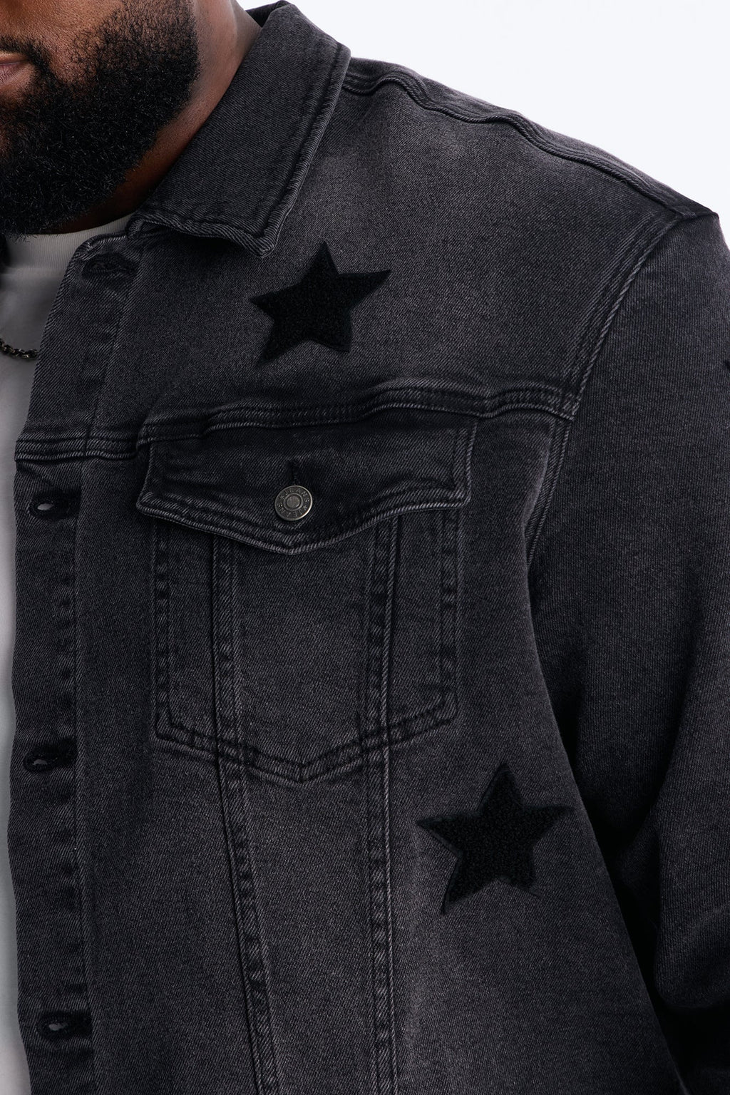 Stellar Denim Trucker Jacket - Black Wash