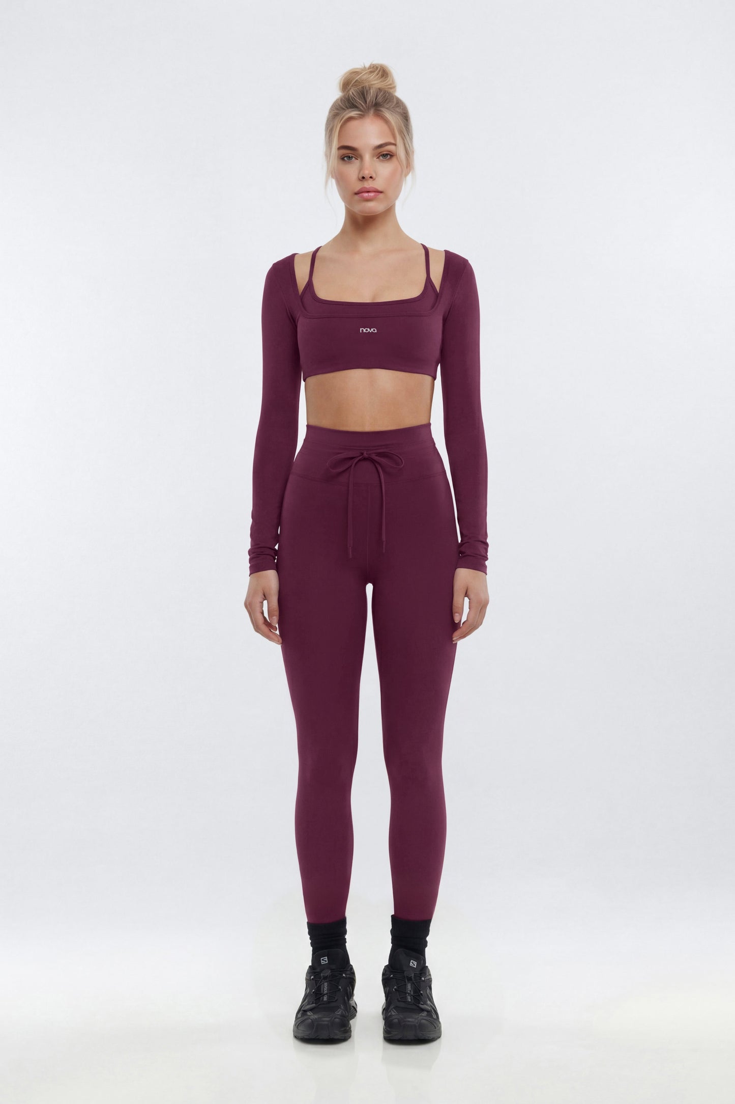 ProStretch™ Long Sleeve Sports Top - Merlot