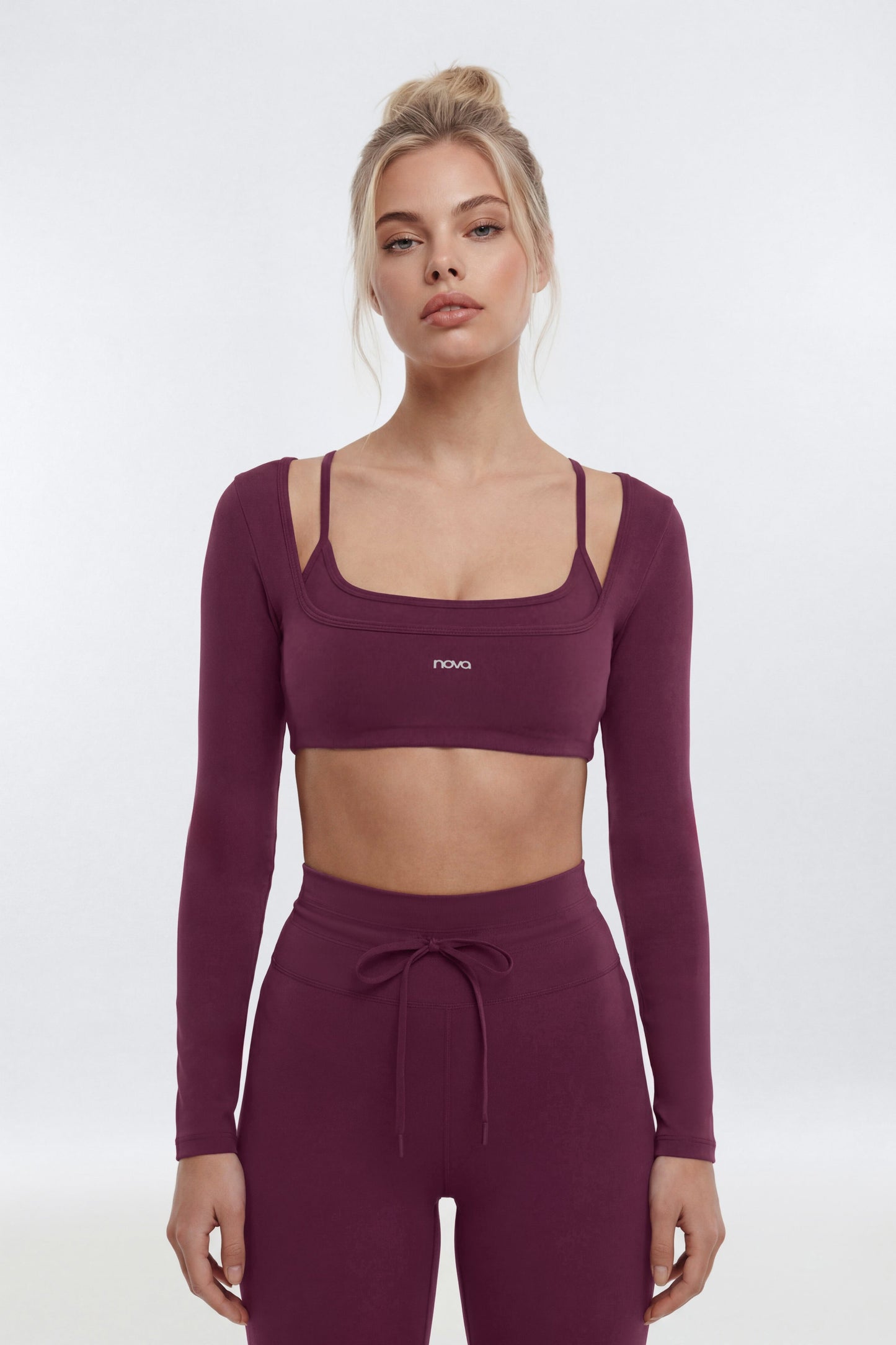 ProStretch™ Long Sleeve Sports Top - Merlot