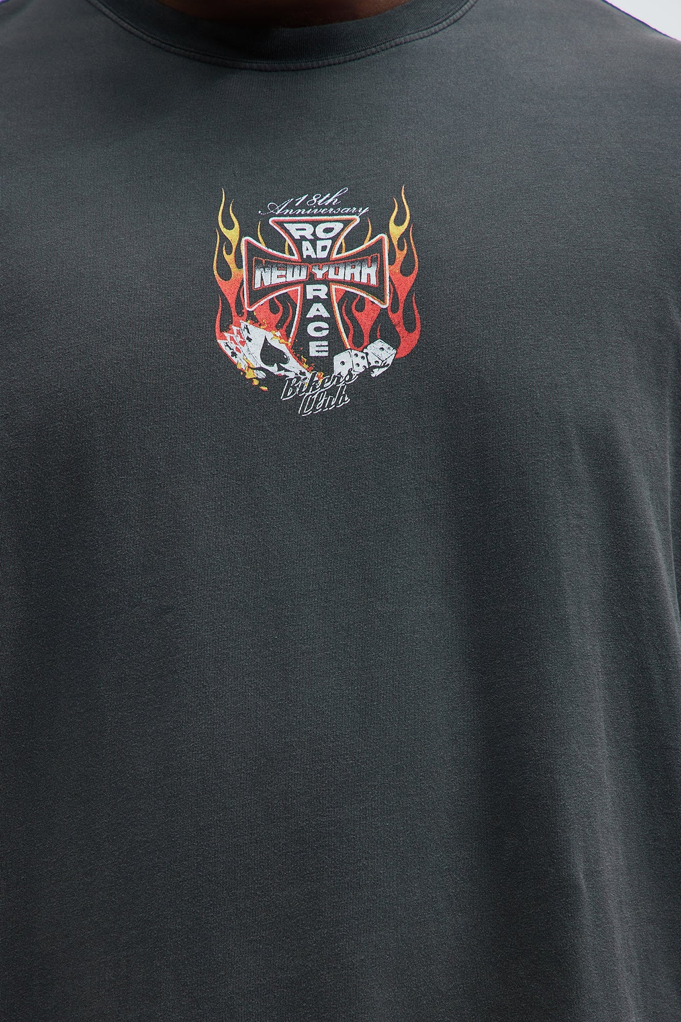 Road Race Oversized Short Sleeve Tee - Black