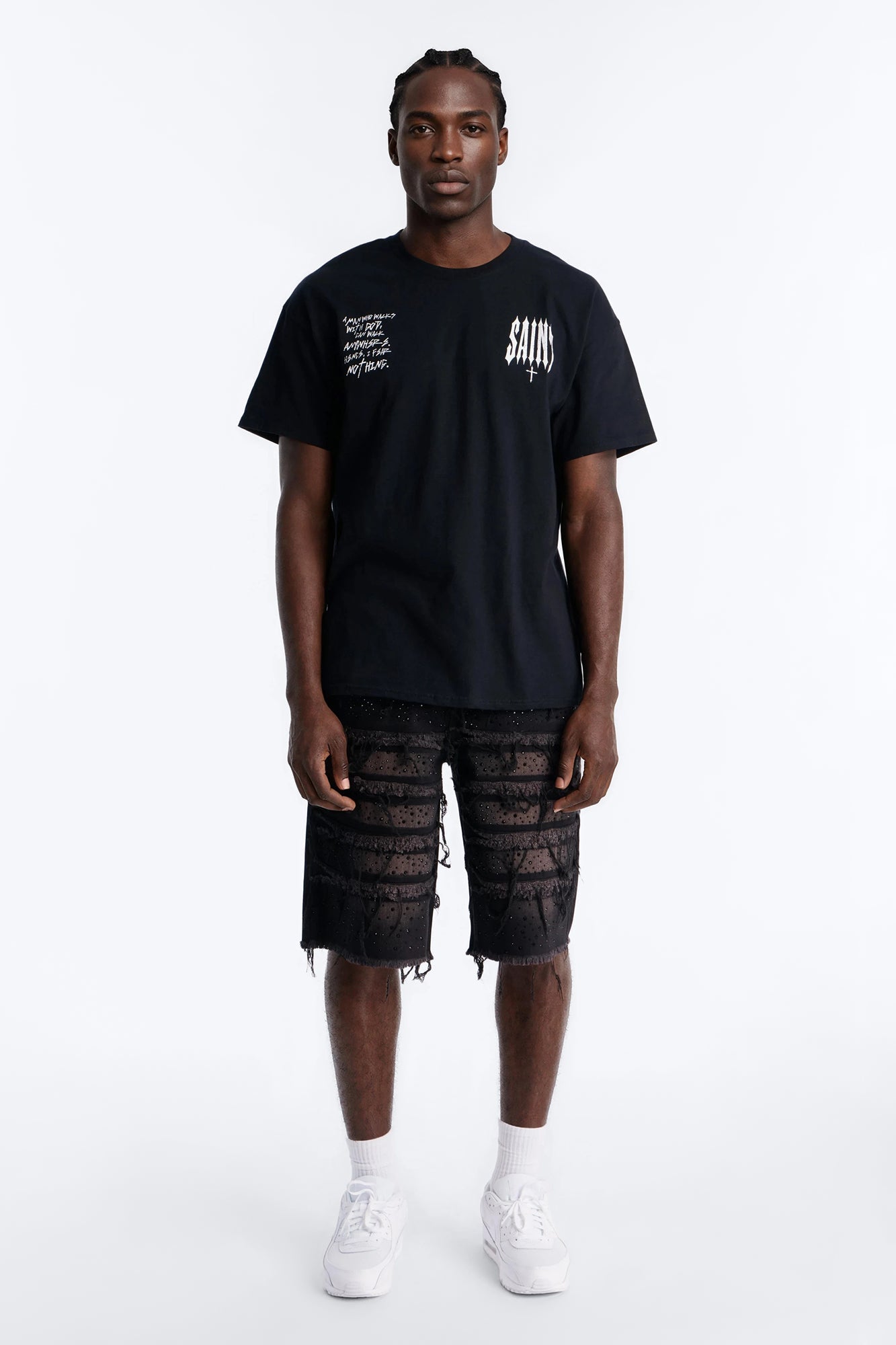 Saint Fear Nothing Oversized Short Sleeve Tee - Black