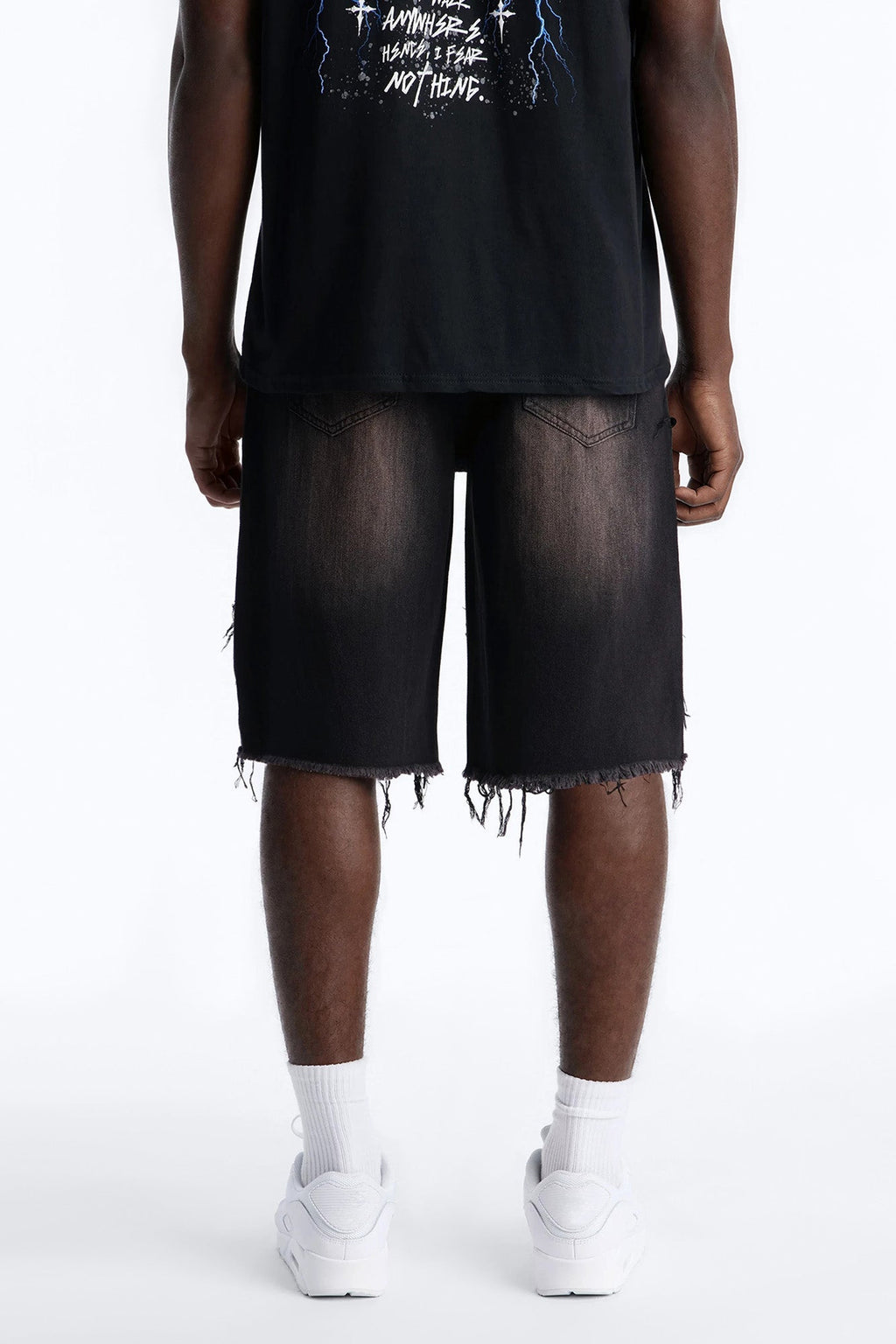 Relaxed Jeweled Havoc Denim Short - Black