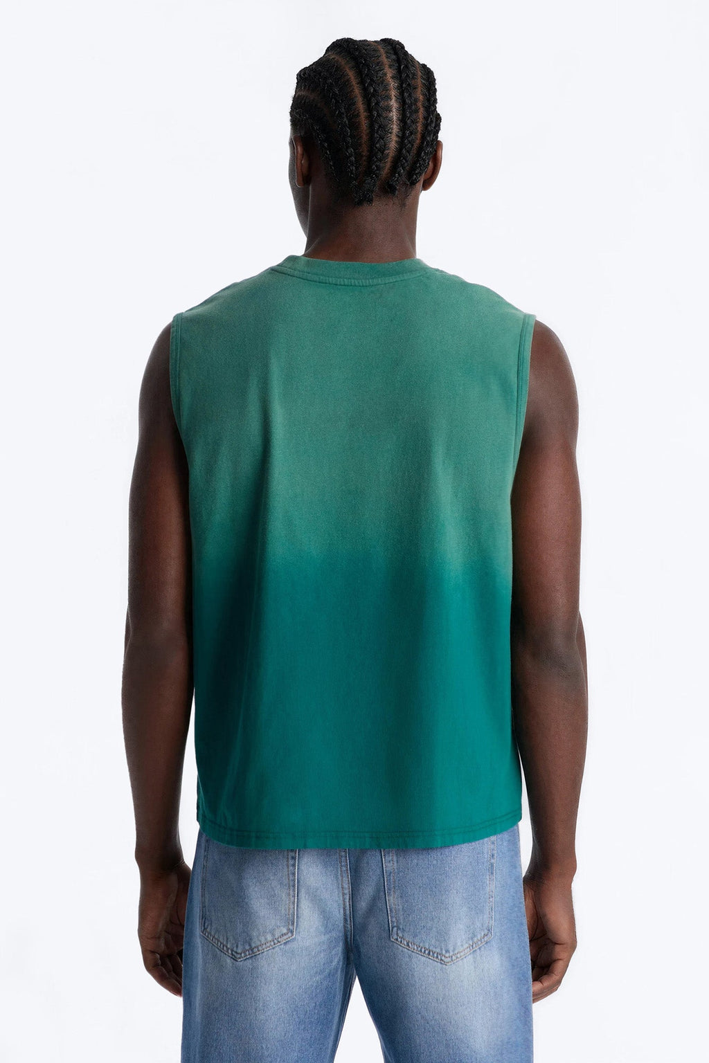 Washed Muscle Tee - Hunter Green