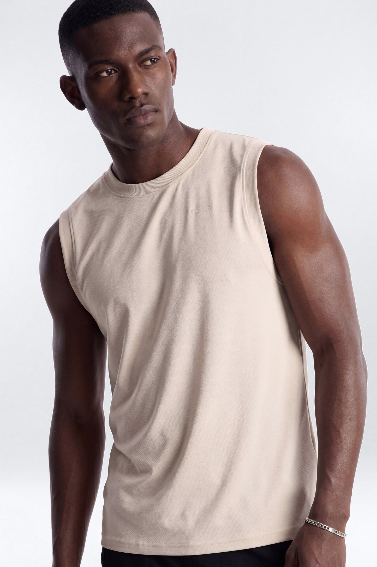 HexTech™ Active Muscle T-Shirt - Oat Milk