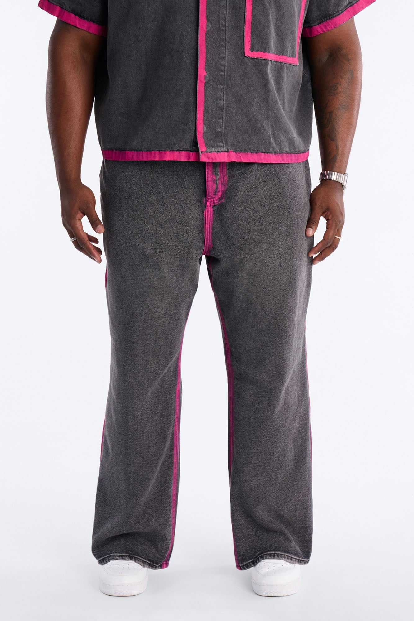 Baggy In My Aura Jeans - Black Wash